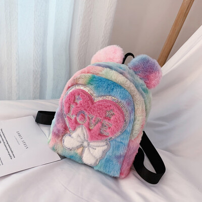 

Tailored Fashion Women Childrens Plush Student Waterproof Capacity Backpack Travel Bag