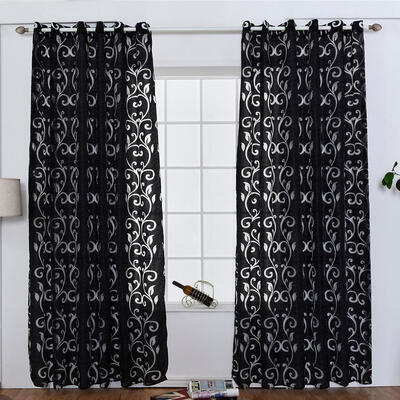 

3D Rattan Hook Jacquard Yarn Punching Curtain Window Shading Purdah Decor