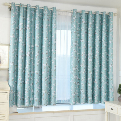 

Blue pink cloud printing shade cloth balcony bedroom finished custom curtain short curtain blinds Cloud print