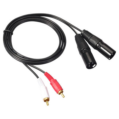 

Dual RCA Male to XLR Male Cable 2 XLR to 2 RCA Plug HIFI Stereo Audio Cable