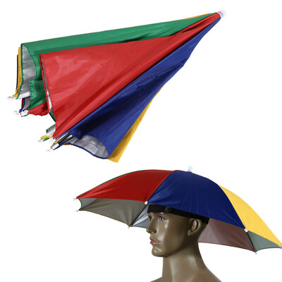 

Fishing Caps Head Umbrella Hat Anti-Rain Fishing Anti-Sun Headwear Cap Hat