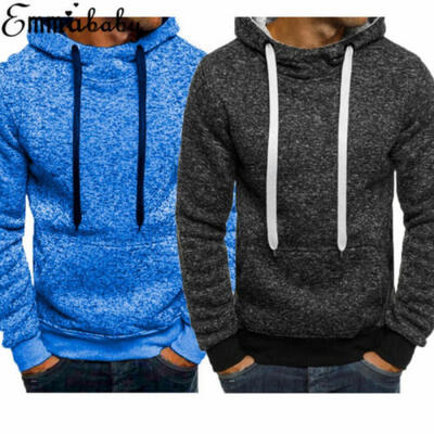 

US Men Top T-Shirt Long Sleeve Slim Fit Hooded Sweatshirt Pullover Sweat Hoodies