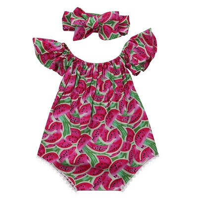 

Newborn Infant Baby Girl Clothes Floral Romper Jumpsuit Bodysuit Headbands Outfits Sets