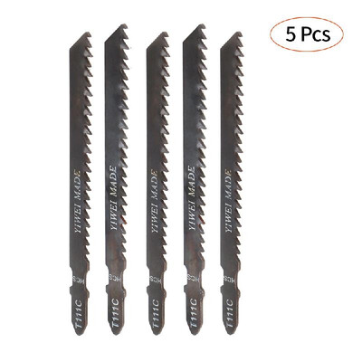 

5 pcs JigSaw Blades Woodworking Curve Saw Power Tools Jigsaw Metal Universal Fine Teeth Medium Tooth Wood Curve Cutting Saw Houtbe