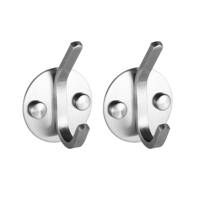 

2pcsset Clothes Hook Space-saving Wall-mounted Hooks High Quality SS Hooks Multifunctional Single Hook Set