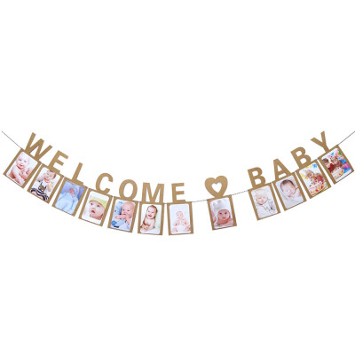 

Toponeto Welcome Baby Photo Banner Photo Wall Wedding Party Home Shop Decorations