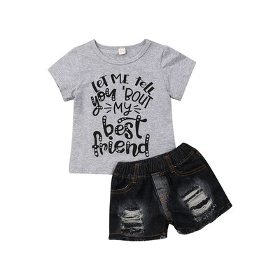 

Toddler Kids Baby Boys Girls Clothes Sets T-Shirt Short Pants 2PCs Clothes Se