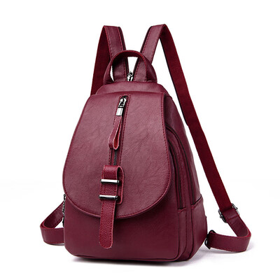 

Backpack 2019 new outdoor waterproof soft leather bag