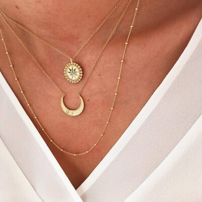 

Vintage Leaf Cross Heart Pyramid Ancient Egyptian Pharaoh Pendant Multilayer Gold Necklace Punk Lady Jewelry Women Necklace Set