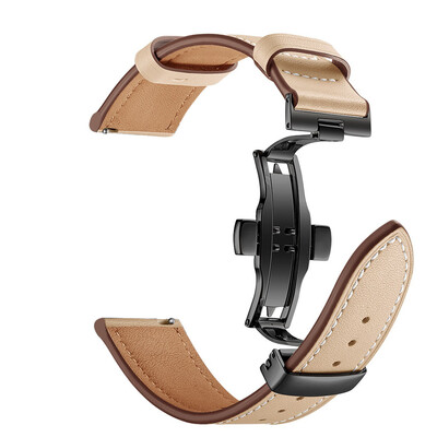 

〖Follure〗Butterfly buckle Leather Wrist Watch Strap Band For AMAZFIT 22S 22MM