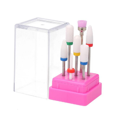 

7pcs Ceramic Nail Drill Bits Set Pedicure & Manicure Drill Bits Kit Replacement Drill Bits for Electric Nail Drill Machine Acrylic