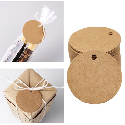 

〖Follure〗100PCS Blank Wedding Brown Kraft Paper Tag gifts papers Favor Gift Tags