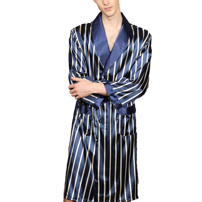 

Mens Casual Sleepwear Robes Pajamas Solid Nightwear Loose V-neck Loungewear
