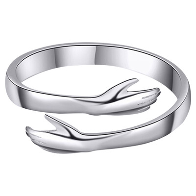 

Unisex Women Man Hug Hand Couple Ring Layer Open Knuckle Couple Rings Jewelry 1X