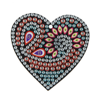 

Greensen 5 pcsset DIY Heart-shaped Keychain Pendant with Drill Full Rhinestone