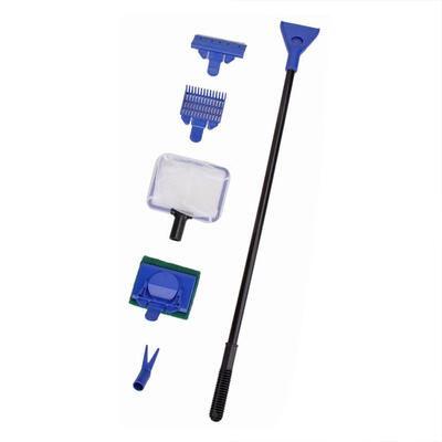 

5 in 1 Fish Tank Cleaning Tool Fish Net Gravel Rake Retractable Algae Brush