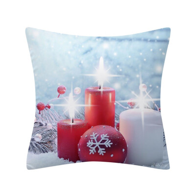 

Tailored Christmas Pillow Case Glitter Polyester Sofa Throw Cushion Cover Home Decor