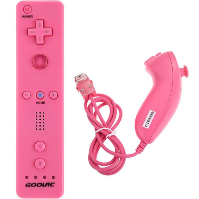 

For Wii RemoteNunchuk Controller for Nintendo Wii Case Rose Red