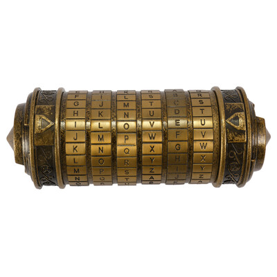 

Retro Birthday Valentine Gift Box Cylinder Lockbox Da Vinci Code Alphabet Locks