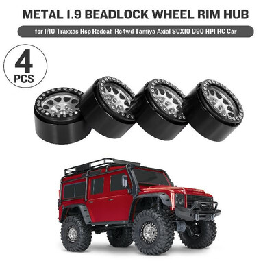 

4PCS Metal 19 Beadlock Wheel Rim Hub for 110 Traxxas Hsp Redcat Rc4wd Tamiya Axial SCX10 D90 HPI RC Car