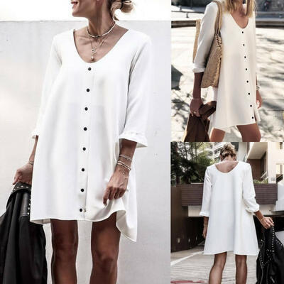 

Popular Women Long Sleeve Evening Party Cocktail Club Short Mini Dress Sundress