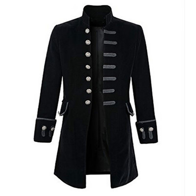 

Mens Elegant Punk Style Victorian Gothic Fancy Dress Ball Halloween Party Coat