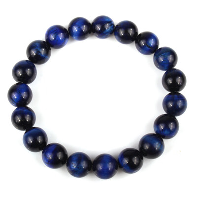 

8 Mm Natural Tiger Eye Stone Bracelets & Bangles Blue Beads Bracelets For Women Men Yoga Energy Jewelry