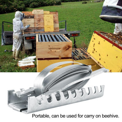 

Greensen Strong Beehive Strapping with 5 Meters Fastener Metal Hive Down Strap Beekeeping Tools