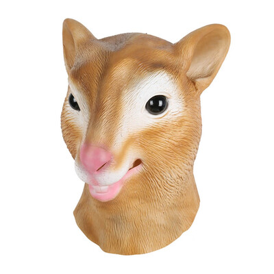 

Hot Sale Mask Latex Deluxe Novelty Halloween Costume Party Squirrel Female Cow Animal Head Mask