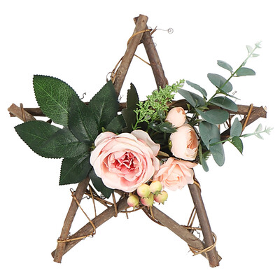 

Gobestart Artificial Flower Wreath Door Hanging Wall Window Wedding Home Garden Decor