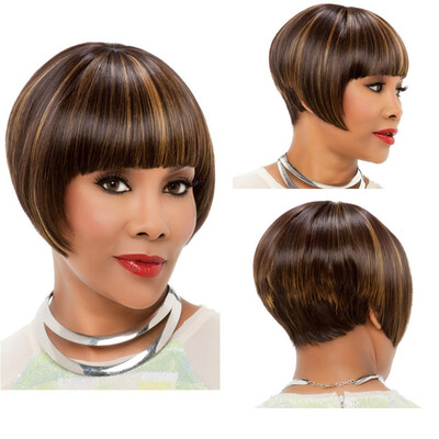 

〖Follure〗Short Bobo Human Mix Hair Lace Wig Glueless Stragiht Wigs Black Women