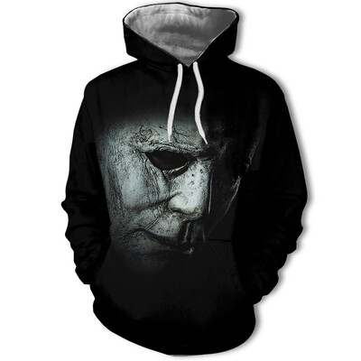 

Toponeto Mens Fashion Winter 3D Printed Long-sleeved Hooded SweatShirt Halloween Tops