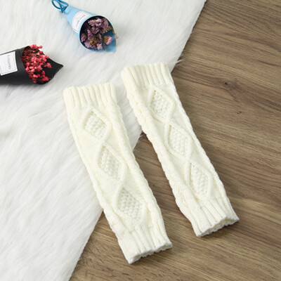

30 Cm Women Winter Autumn Knitted Long Gloves Winter Arm Warmers Gloves Fingerless Long Mittens Flexible Bare Fingers Arm Sleeve