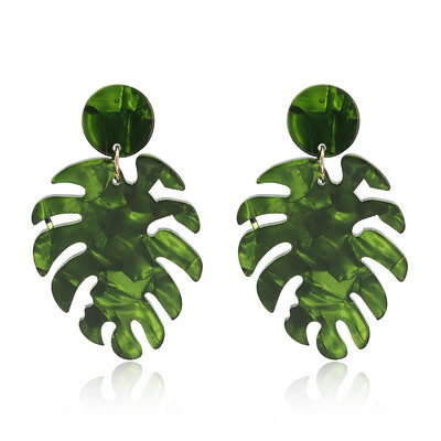 

Fashion Multi-Color Acrylic Acetic Acid Drop Earrings for Women Girl Personality Statement Simple Geometric Pendant Earrings