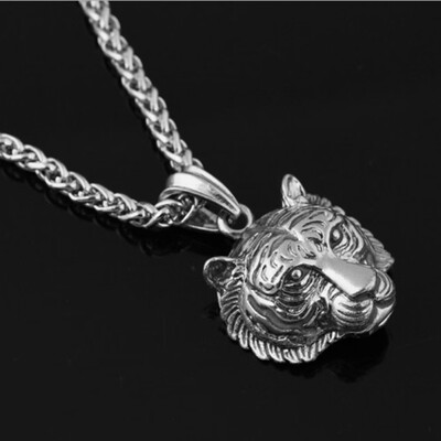 

New Fashion Style Hot Sale Jewelry Animal Tiger Shaped Necklaces Tiger Head Pendant Necklaces Gold Color Plated Gifts