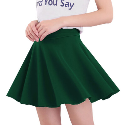 

Roseonmyhand Fashion Womens Solid Color Elastic Band Mini Skirt Ball Gown Skirt