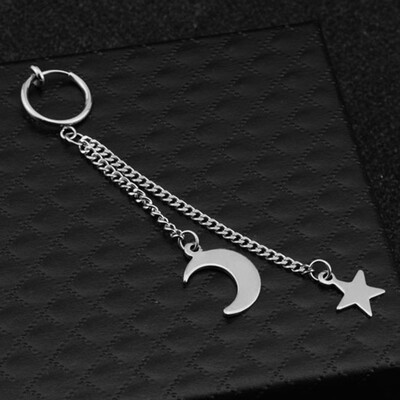 

Lots KPOP BTS V Earrings Bangtan Boys V Stud Doulbe Ring Chain Earrings Fashion