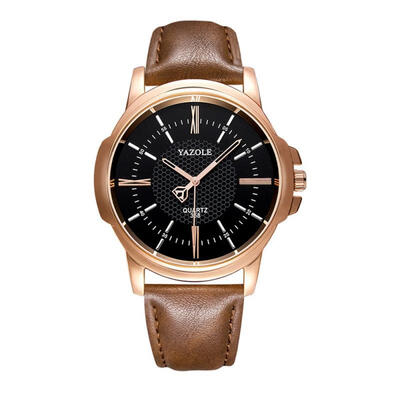 

Business Mens Quartz Watch 45cm Digital Wristwatches With Leather Strap