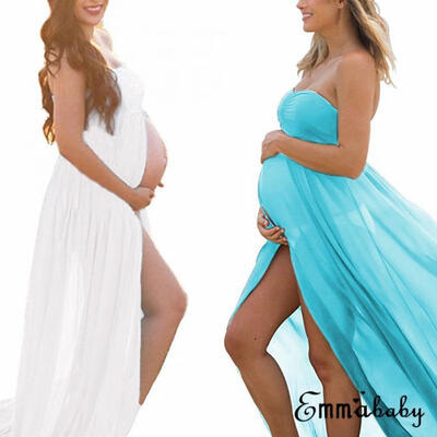

Pregnant new Women Long Maxi Dresses Maternity Gown Photography Photo Shoot Clothes