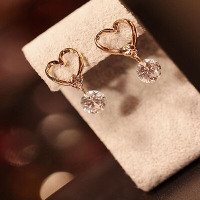

H23 New Imitation Pearl Heart Crystal Flower Leaf Angel Wings Geometry Stud Earrings For Women Statement Ear Jewelry Wholesale