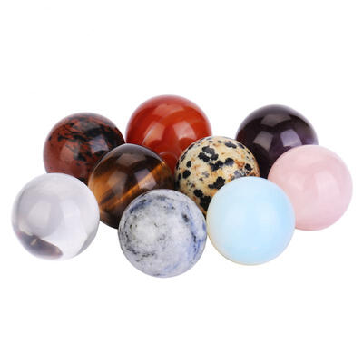 

Greensen 9Pcs Natural Beautiful Crystal Balls Miscellaneous Sphere Decoration Ornament