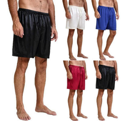 

NEW Men Satin Pajamas Sleepwear Casual Sleep Lounge Shorts Nightwear Short Pants