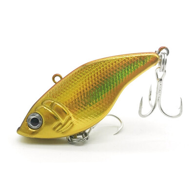 

New Hot Hard VIB Lures 5CM Fishing Bait Treble Hooks 3D Fishing Eyes Crankbait Vibe Sinking Lure Fishing Tackle