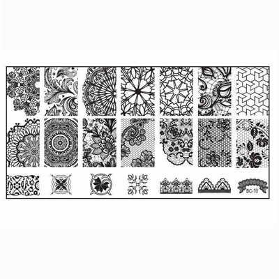

Toponeto 1PC Women Nail Art DIY Nail Stamp Stamping Image Plate Print Nail Art Template