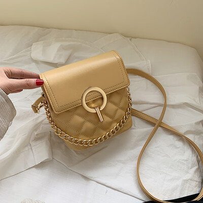 

Linger chain package ins retro new 2019 single - shoulder oblique satchel womens bag fashion simple bucket bag