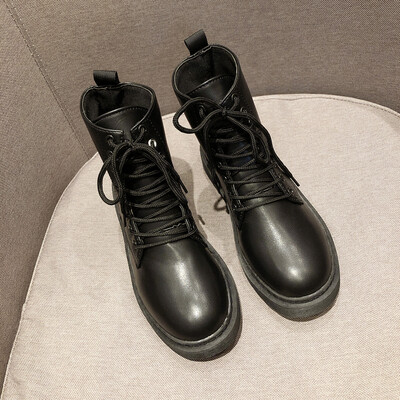 

Brilliant Shoe Girls Brilliant British Wind Turbine Shoe Children Flat Bottom Tie Leisure Martin Boots