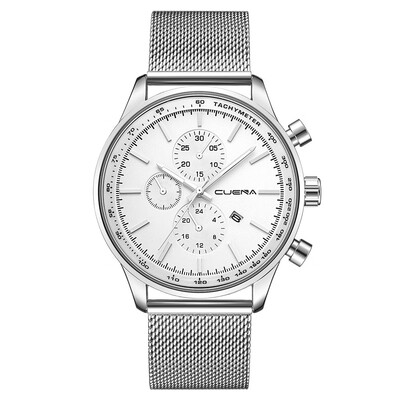 

Gobestart Fashion Mens Watches Stainless Steel Sport Quartz Analog Date Hours Wrist Watch
