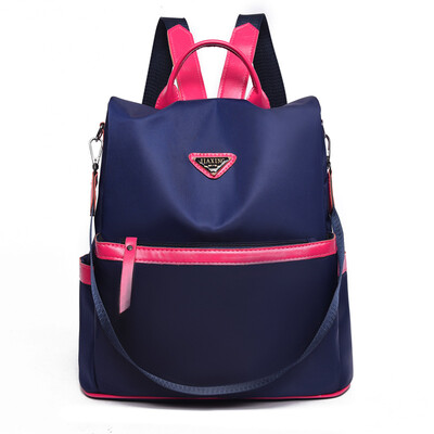 

Backpack female new fashion contrast color Oxford cloth student bag wild large capacity travel backpack