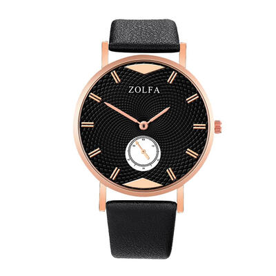 

ZOLFA Geneva Luxury Leather Strap Quartz Watches Fashion Men Watch Gifts