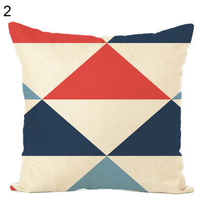 

Graphic Pattern Square Linen Throw Pillow Case Cushion Cover Sofa Bed Car Decor